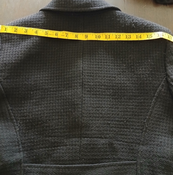 Vintage Black 100% Wool Button Down Blazer Jacket Lined Size:10 - Picture 3 of 11